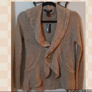 WHITE HOUSE BLACK MARKET || Ruffle Cardigan